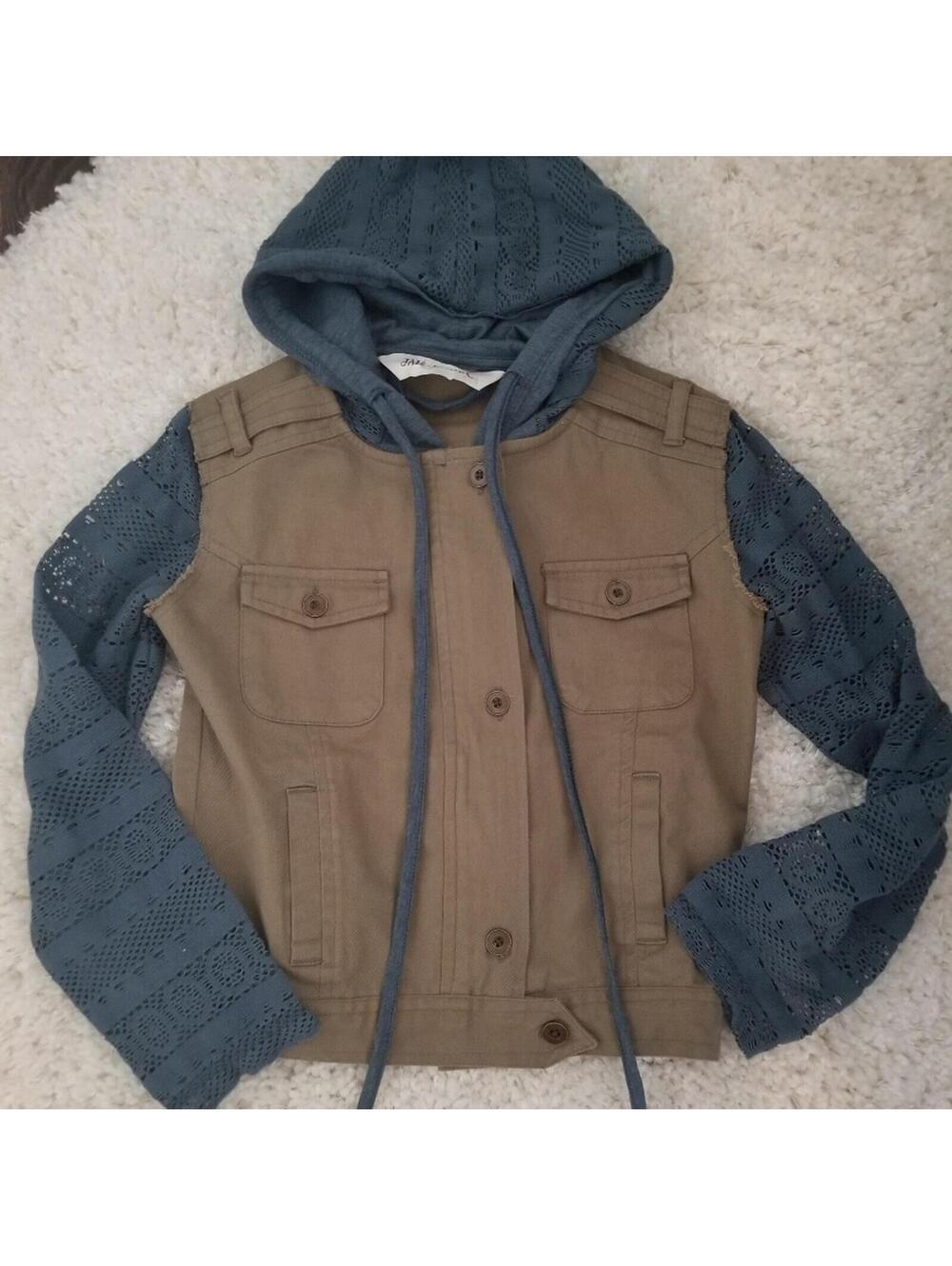 Boutique Jak & Peppar Girls Olive Green Khaki Jacket 6X 7